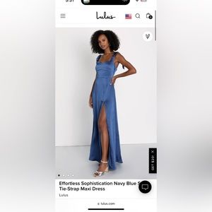 Lulus formal maxi dress blue